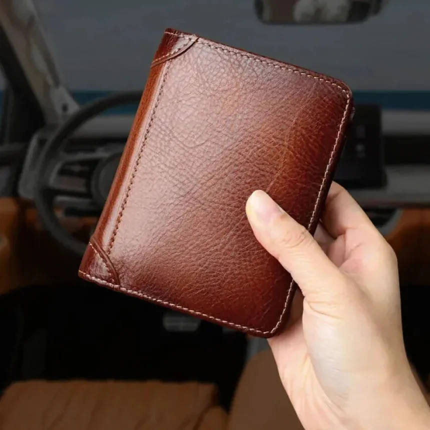 Classic Leather Wallet with Multiple Card Slots