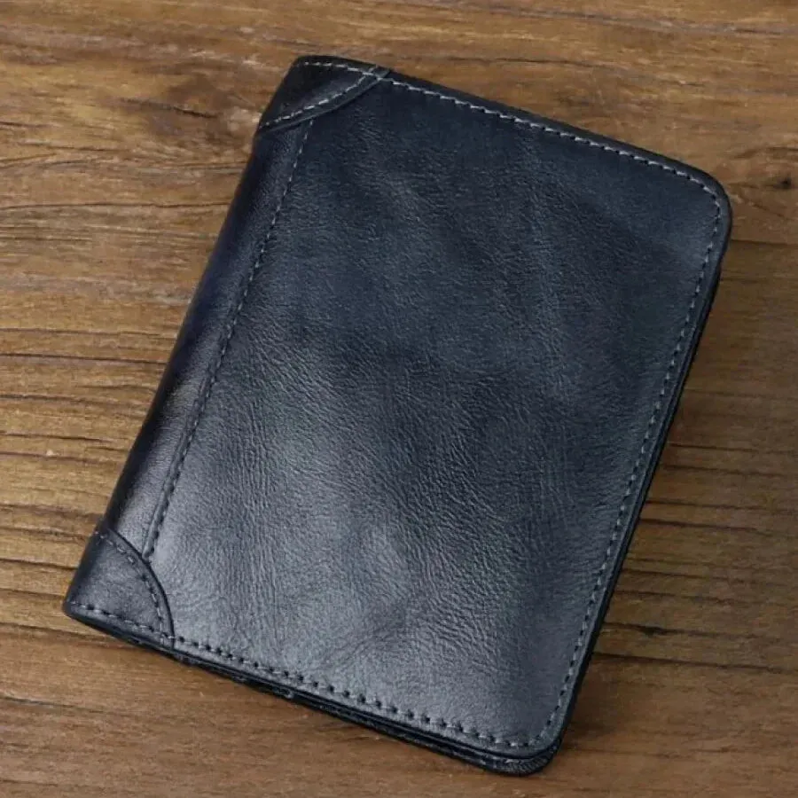 Classic Leather Wallet with Multiple Card Slots