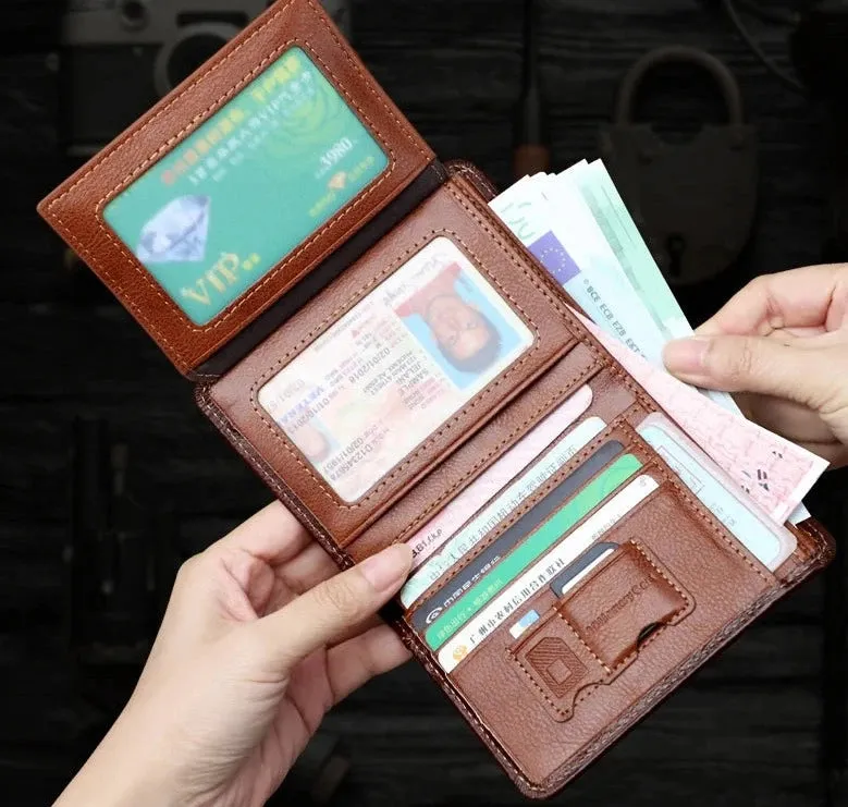 Classic Leather Wallet with Multiple Card Slots