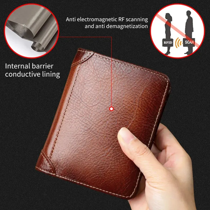 Classic Leather Wallet with Multiple Card Slots