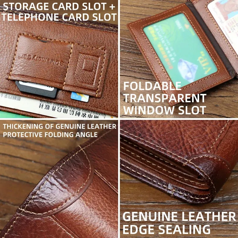 Classic Leather Wallet with Multiple Card Slots