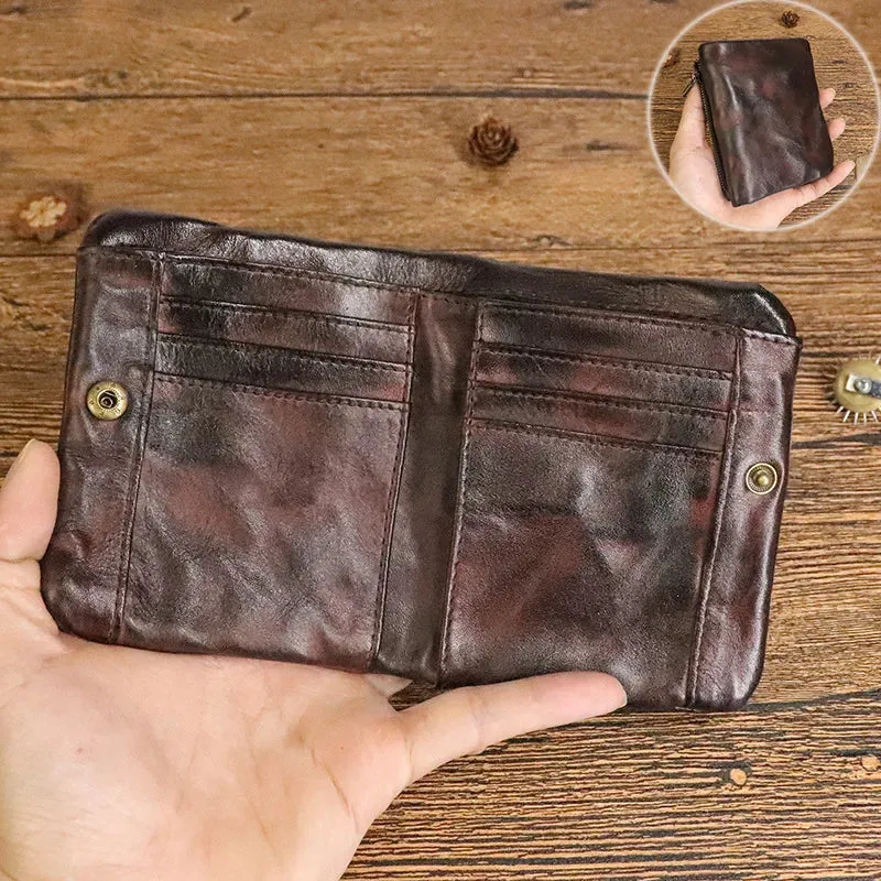 Vintage Men's Cow Leather Card Holder Wallet