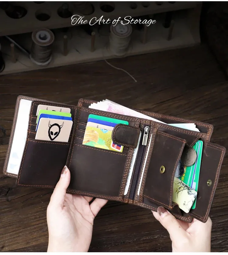 Retro Unisex Leather Card Holder Wallet