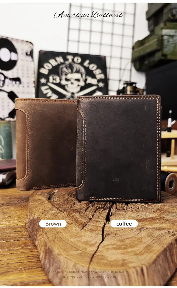 Retro Unisex Leather Card Holder Wallet