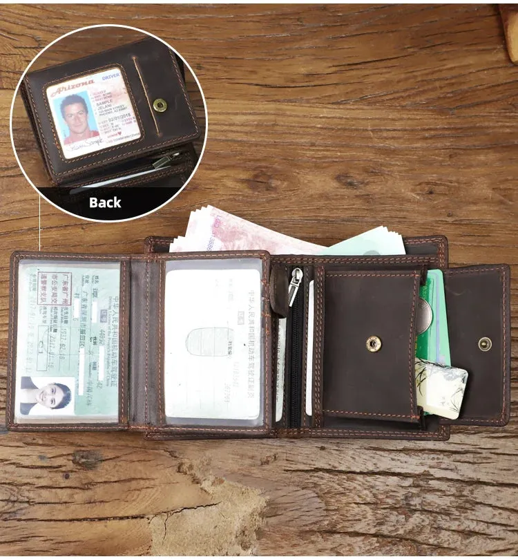 Retro Unisex Leather Card Holder Wallet