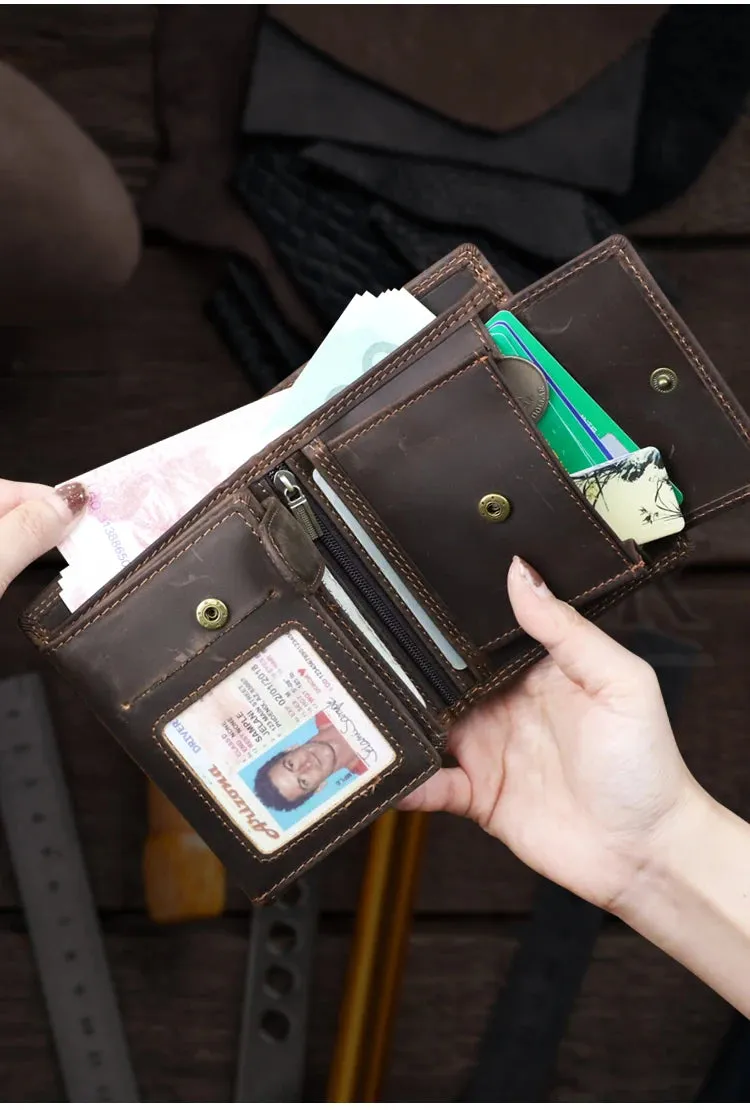 Retro Unisex Leather Card Holder Wallet