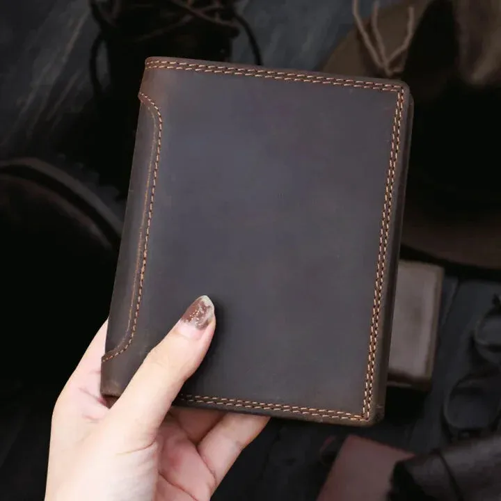 Retro Unisex Leather Card Holder Wallet