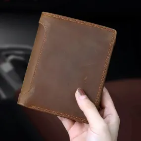 Retro Unisex Leather Card Holder Wallet