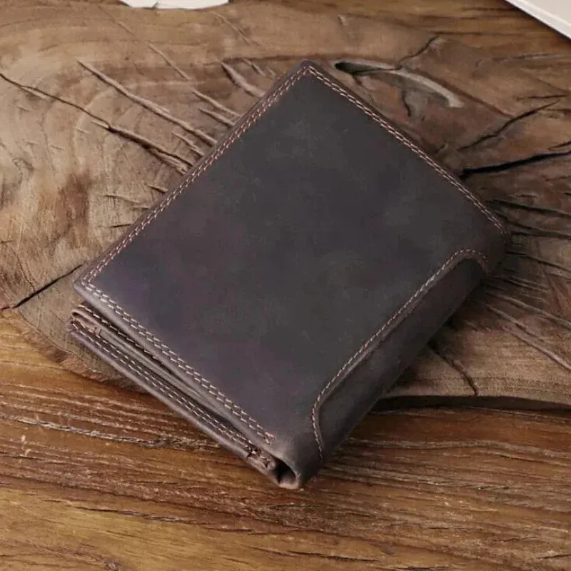 Retro Unisex Leather Card Holder Wallet