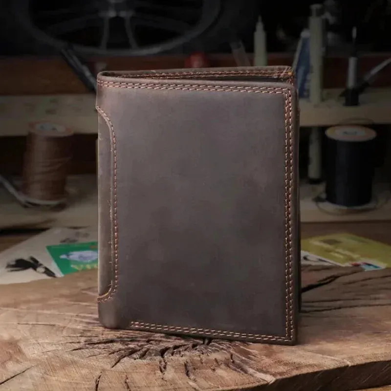 Retro Unisex Leather Card Holder Wallet