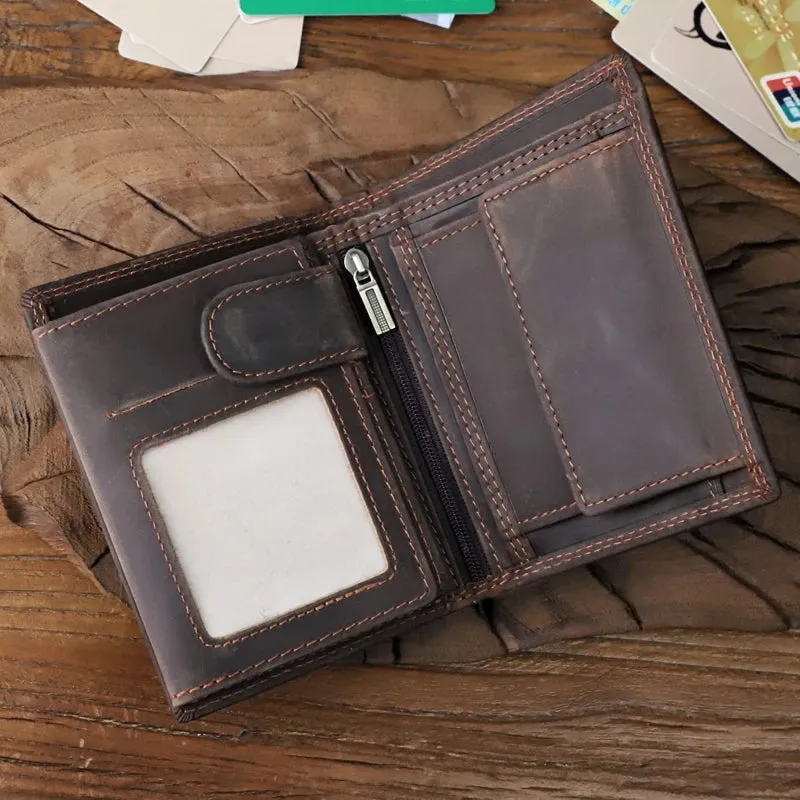 Retro Unisex Leather Card Holder Wallet