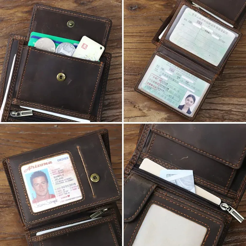 Retro Unisex Leather Card Holder Wallet