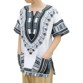 African Tribal 3D Print Oversized Short Sleeve Shirt for Men