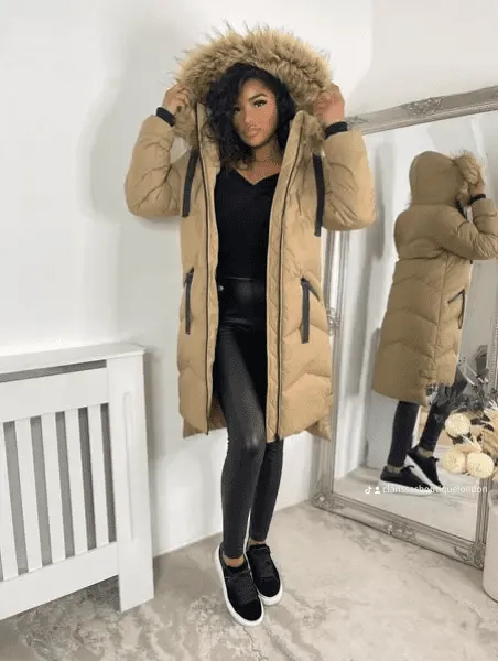 Vixen Fur Hooded Padded Coats