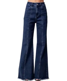 WISTERIA LANE Dark Wash Wide Leg Palazzo Denim Jeans