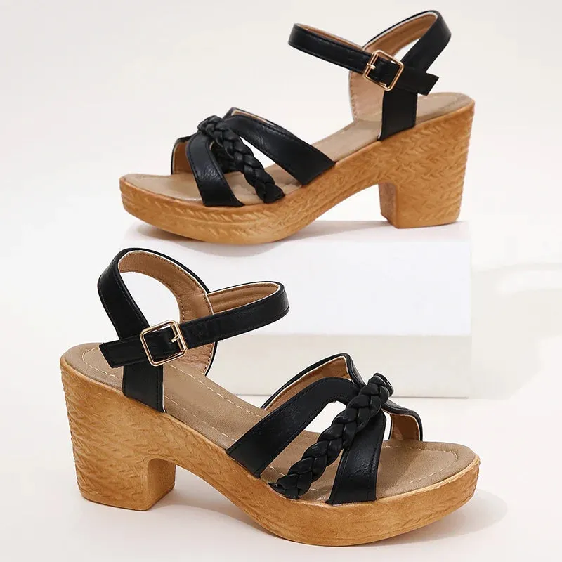 Elegant High Heels with Cross Band