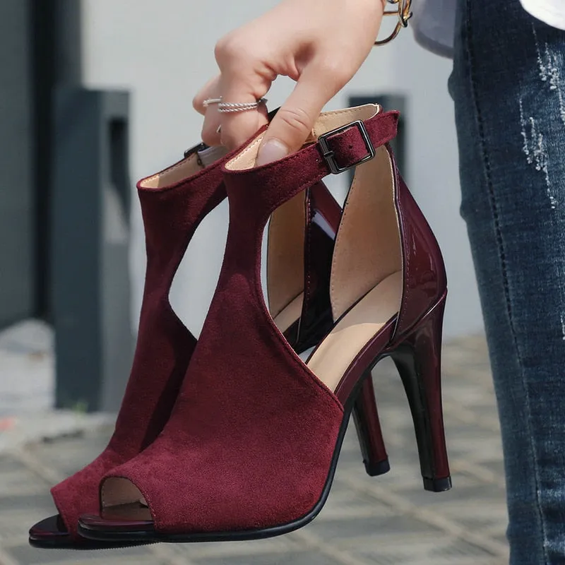 Ankle Wrap Thin High Heels with Buckle