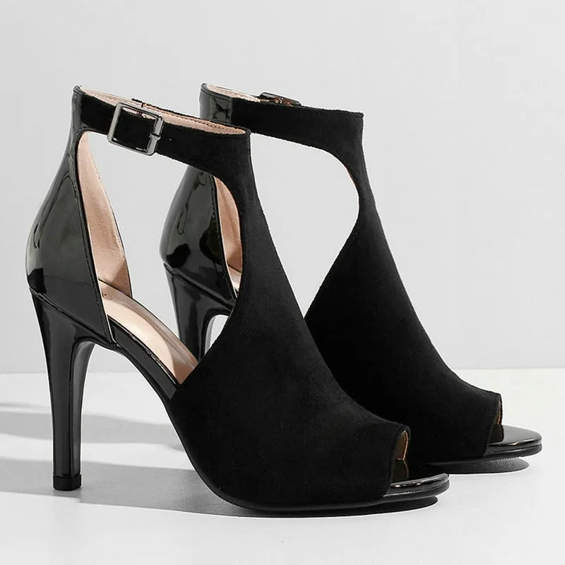 Ankle Wrap Thin High Heels with Buckle