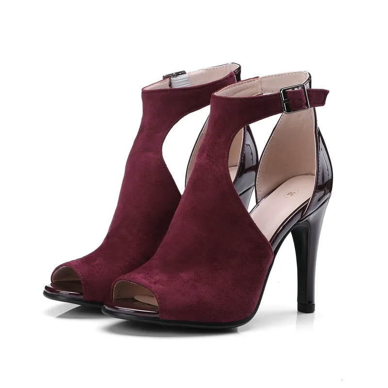 Ankle Wrap Thin High Heels with Buckle