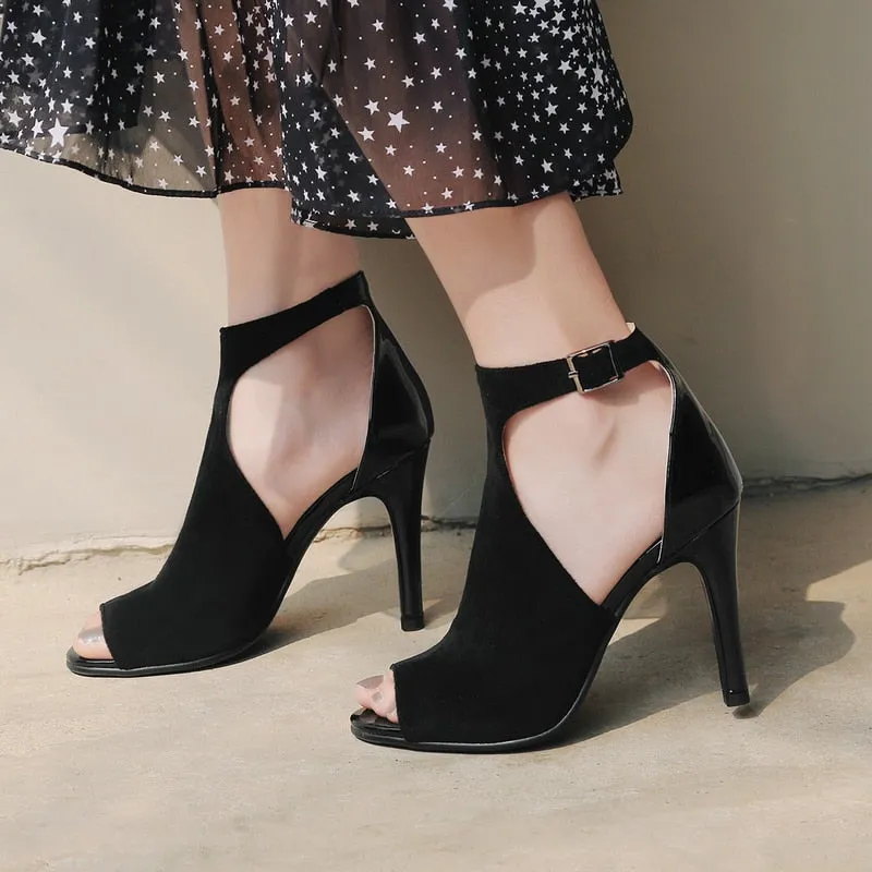 Ankle Wrap Thin High Heels with Buckle