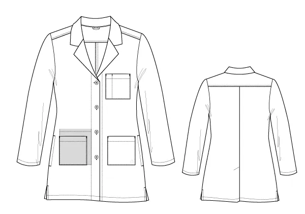 38" Long Lab Coat for Women by WonderWink WonderLAB